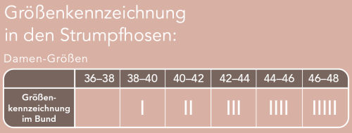 Size marking Nur-Die-Tanzstrumpfhose for women